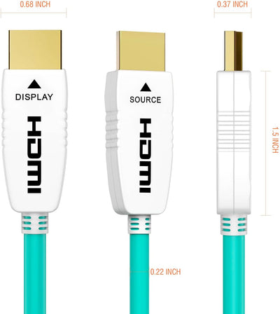 RUIPRO 8K HDMI Glasfaserkabel 15M, Optisches HDMI 2.1 48Gbps 8K@60Hz 4K@120Hz Dynamic HDR eARC Dolby