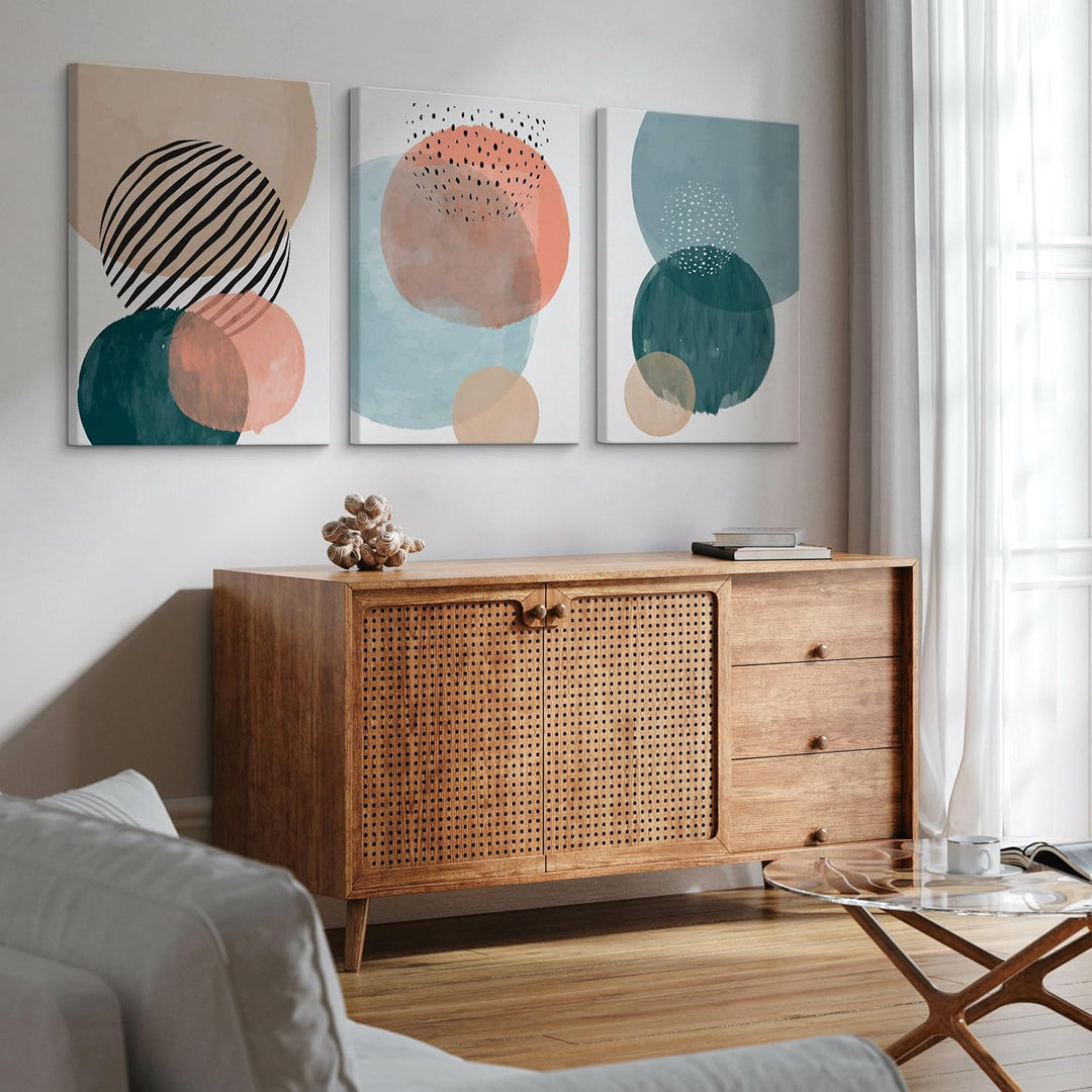 Muralo - Wandbilder Set - Leinwand Bilder Set Aufhängefertig - Bilder für Wohnzimmer Schlafzimmer -
