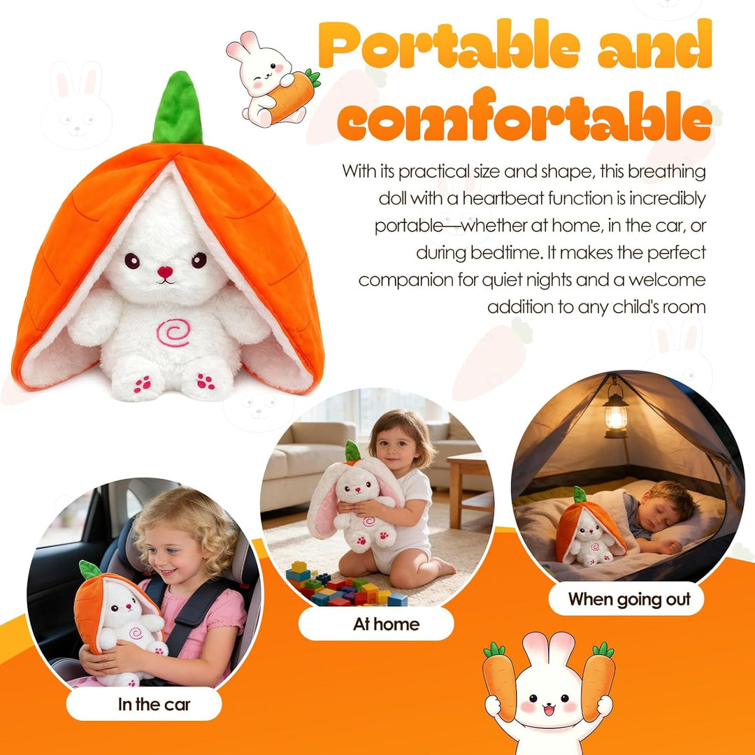 Einschlafhilfe Babys Kuscheltier,Baby Kuscheltier mit Musik,Atmet Einschlafhilfe Tier,Atmendes Stoff
