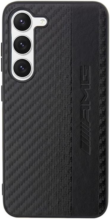Hülle AMG AMHCS23MBLSCA S23+ S916 schwarz hardcase Carbon Stripe&Embossed