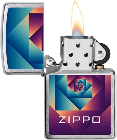 ZIPPO – Sturmfeuerzeug, Zippo "Patterns", Color Image, Chrome Brushed, nachfüllbar, in hochwertiger