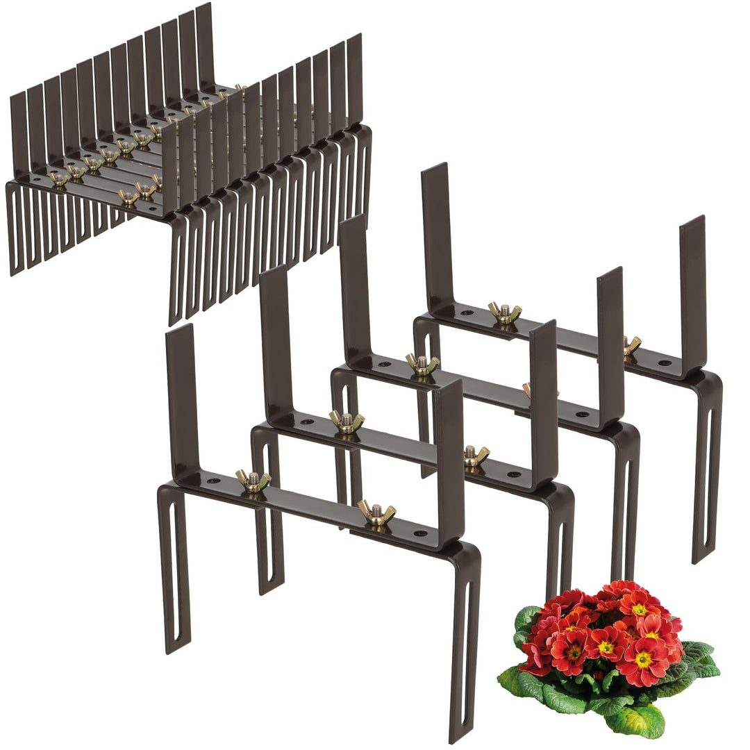 com-four® 16x Blumenkastenhalter für Balkon-Brüstungen und Geländer - Flexible Befestigung aus Metal
