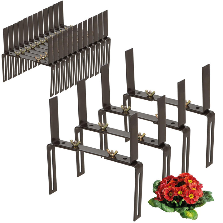 com-four® 16x Blumenkastenhalter für Balkon-Brüstungen und Geländer - Flexible Befestigung aus Metal