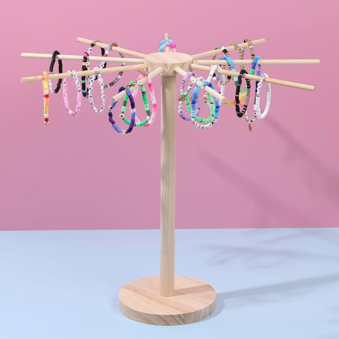 Toaboa Nudeltrockner Nudelständer Holz 46cmx40cm für bis zu 4.5kg Nudeln Pasta Trockner mit 9 Abnehm