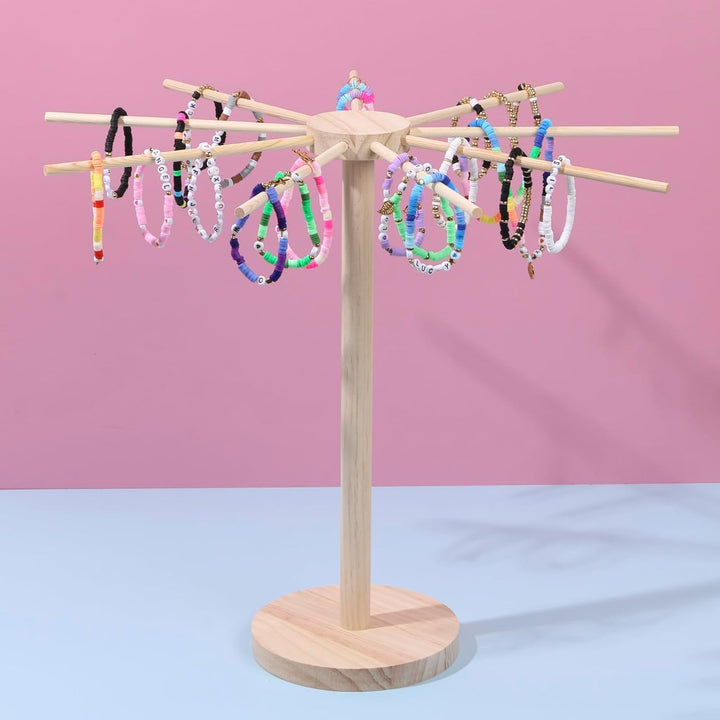 Toaboa Nudeltrockner Nudelständer Holz 46cmx40cm für bis zu 4.5kg Nudeln Pasta Trockner mit 9 Abnehm