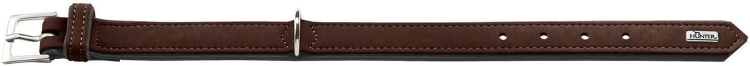 HUNTER SOFTIE Hundehalsband, Kunstleder, samtig, pflegeleicht, 40 (XS-S), braun braun 40, braun 40