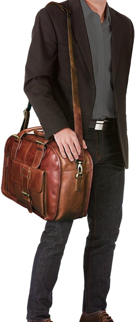 STILORD 'Dominique' Aktentasche Leder Damen Herren Lehrertasche Zwei Aktenordner Business Arbeit Bür