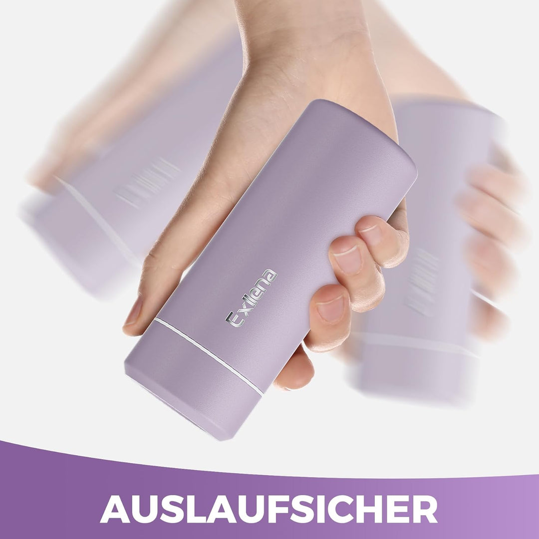 【Upgrade-Version】Exllena Mini Thermosflasche 250ml mit Edelstahl-Deckel, Trinkflasche Klein Doppelwa