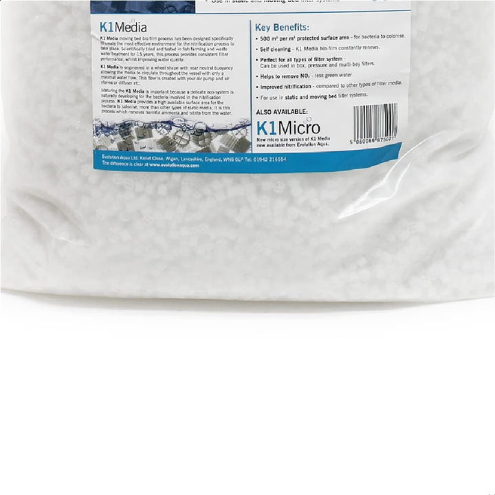 Unique Koi K1 Media 50L 4 Stege Moving-Bed Filtermedium Filtermaterial