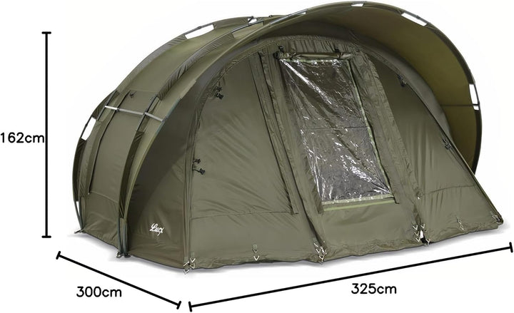Lucx Leopard Bivvy Angelzelt Personen Karpfenzelt 2 bis 3 Mann Anglerzelt Carp Dome Fishing Tent 10.