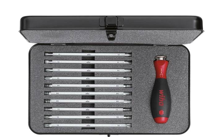 Wiha Professionelles Schraubendreher Set mit verstellbaren Wechselklingen I inklusive Box I 12-teili