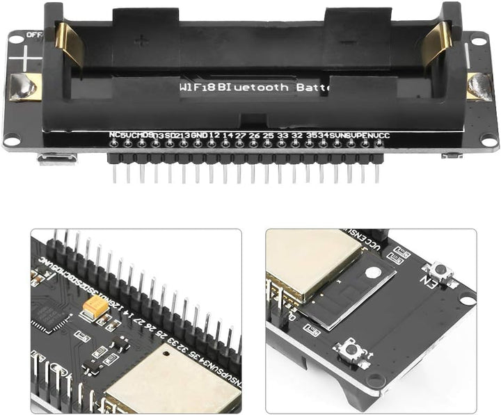1PC ESP32 WiFi und Bluetooth Transceiver Modul Development Board Batteriehalter