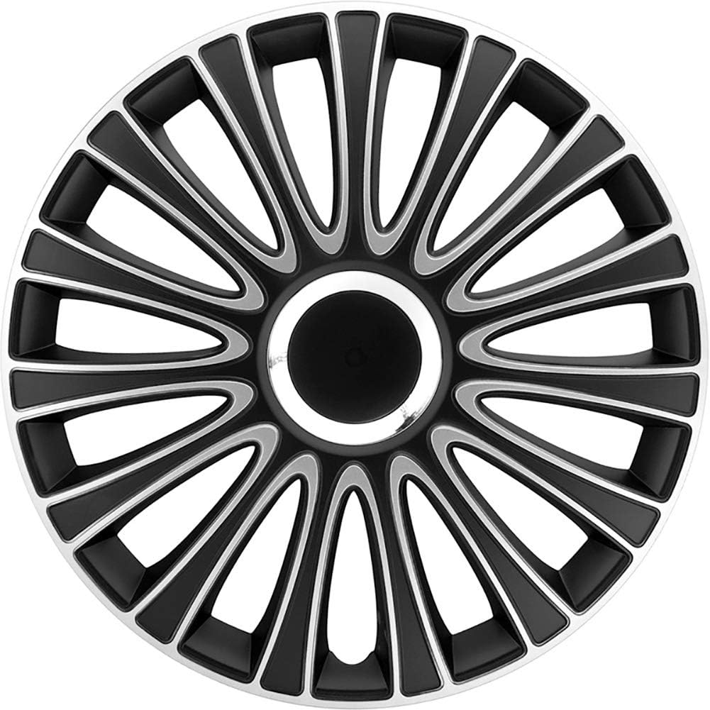 AUTO-STYLE Satz Radzierblenden LeMans 15-Zoll Schwarz/Silber LeMans Schwarz/Silber 15-Zoll, LeMans S