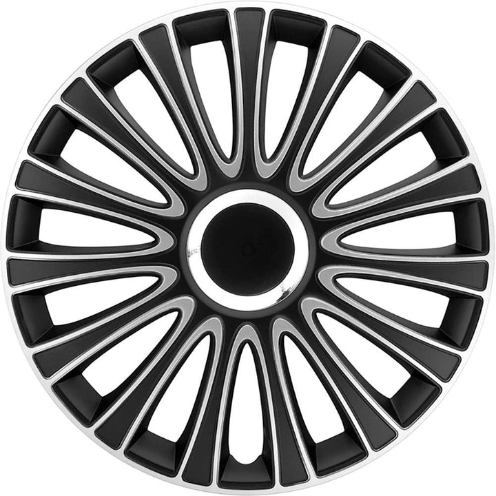 AUTO-STYLE Satz Radzierblenden LeMans 15-Zoll Schwarz/Silber LeMans Schwarz/Silber 15-Zoll, LeMans S