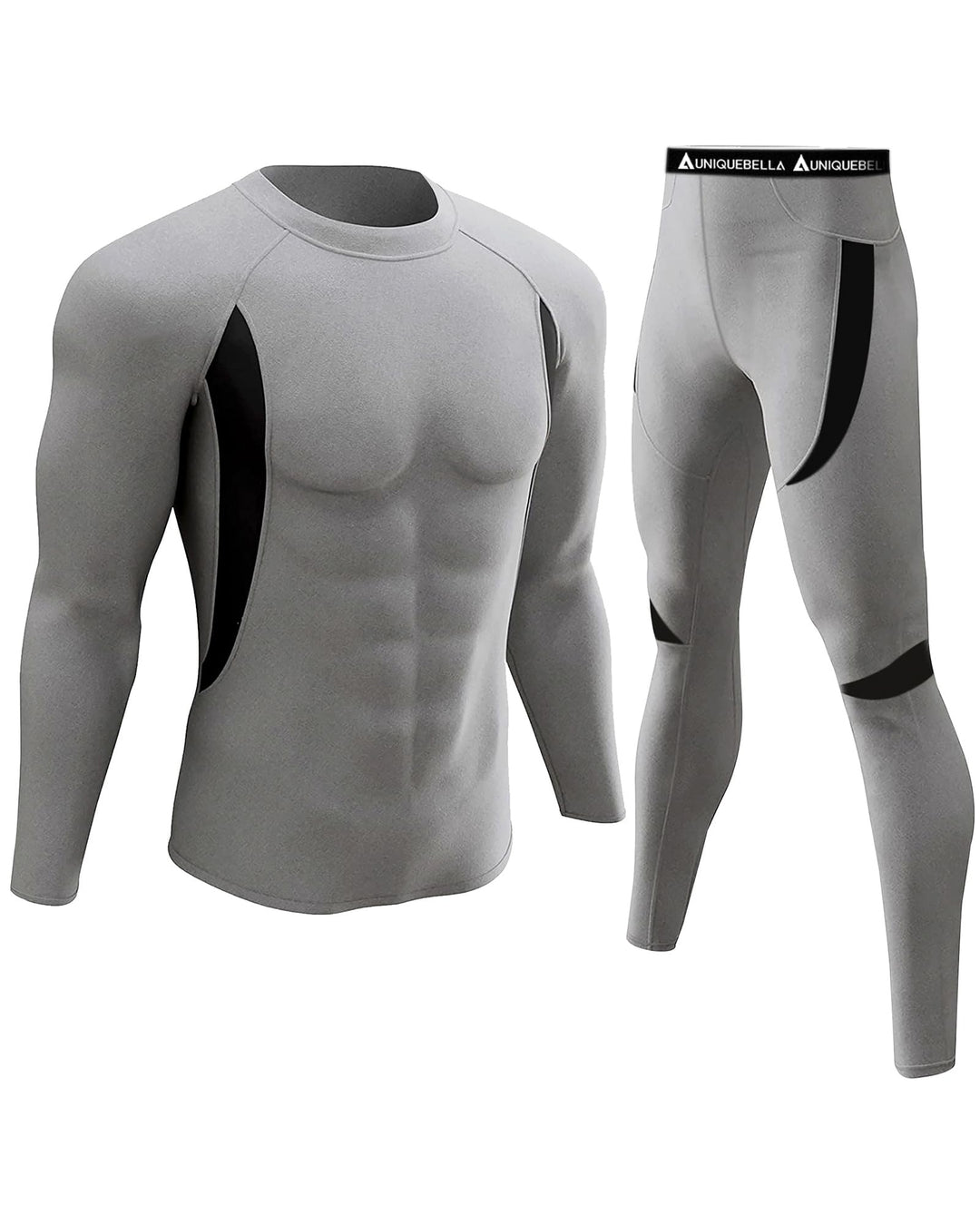 UNIQUEBELLA Thermo Unterwäsche Set, Funktionswäsche Herren Skiunterwäsche Winter Suit Ski Thermo-Unt