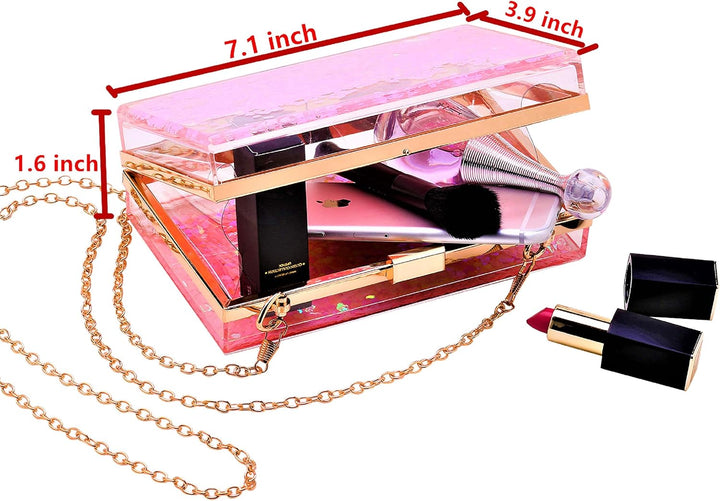 JeVenis Transparente Abendtaschen Transparente Kupplung Klarer Geldbeutel Clear Clutch Acryl Durchsi