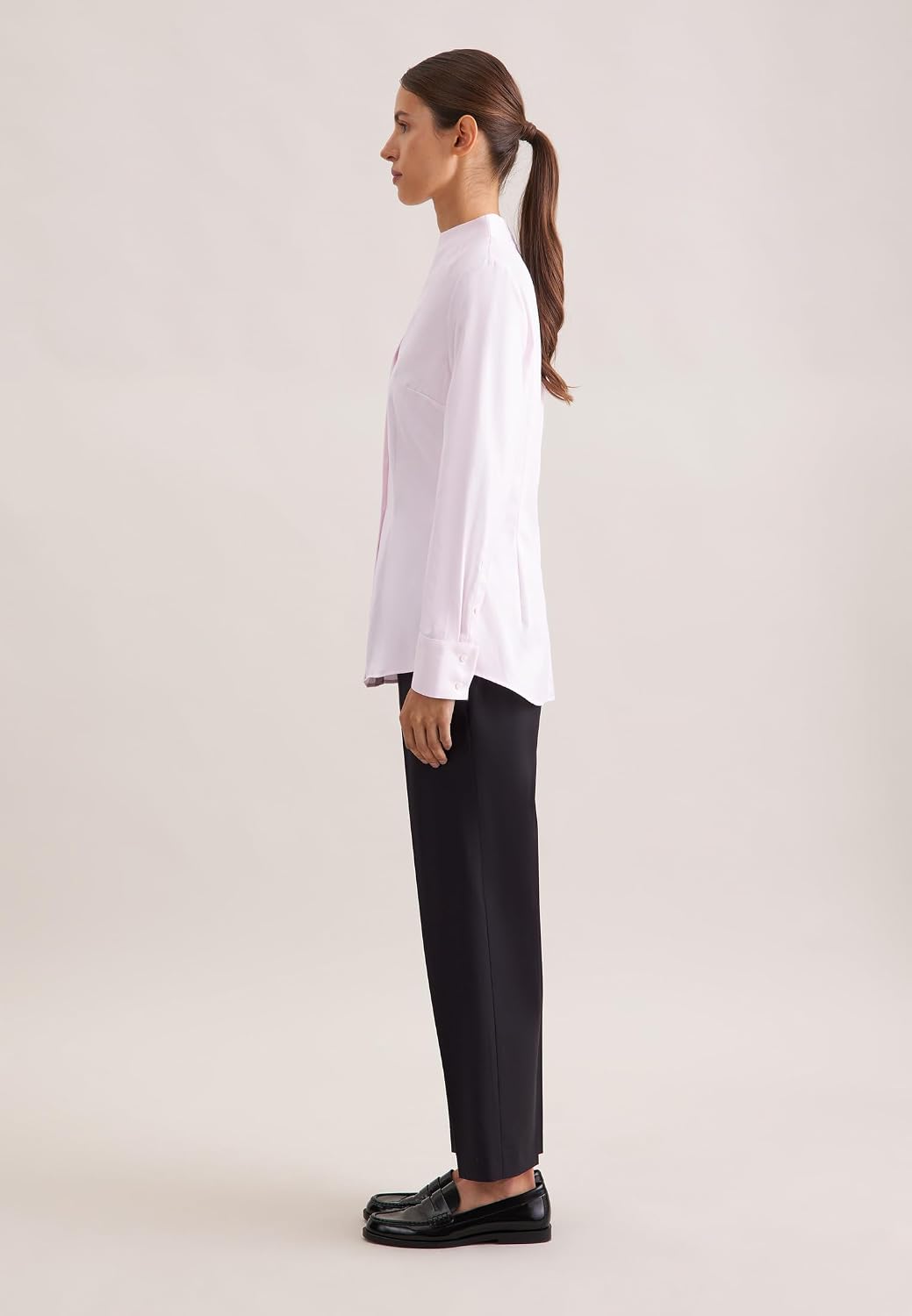 Seidensticker Damen Bluse - City Bluse - Bügelleicht - Kelchkragenbluse - Slim Fit - Langarm - 100%
