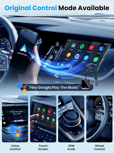 2-in-1 Android Auto und Carplay Wireless Adapter mit schnellem, stabilem 5GHz WiFi und Bluetooth, An