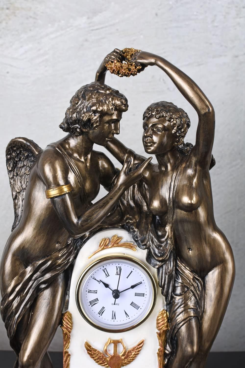 Historische Kaminuhr Empire Stil Amor & Psyche Allegorie IS080 Palazzo Exklusiv