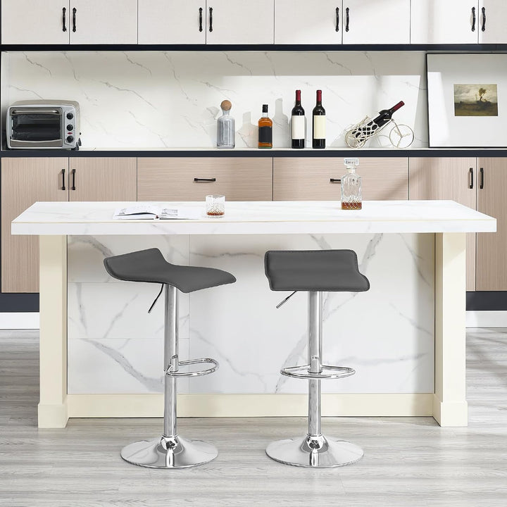 WOLTU 4er Set Barhocker Design Stuhl Drehstuhl Tresenstuhl，stufenlose Höhenverstellung, verchromter