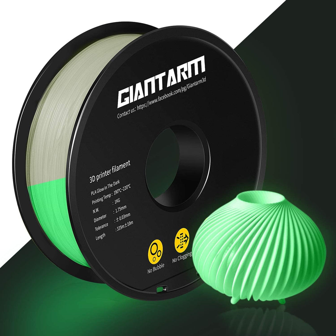 GIANTARM Leuchtet PLA Filament 1,75 mm,Glow In The Dark, Massgenauigkeit: ±0,02 mm, 3D-Druck-Filamen