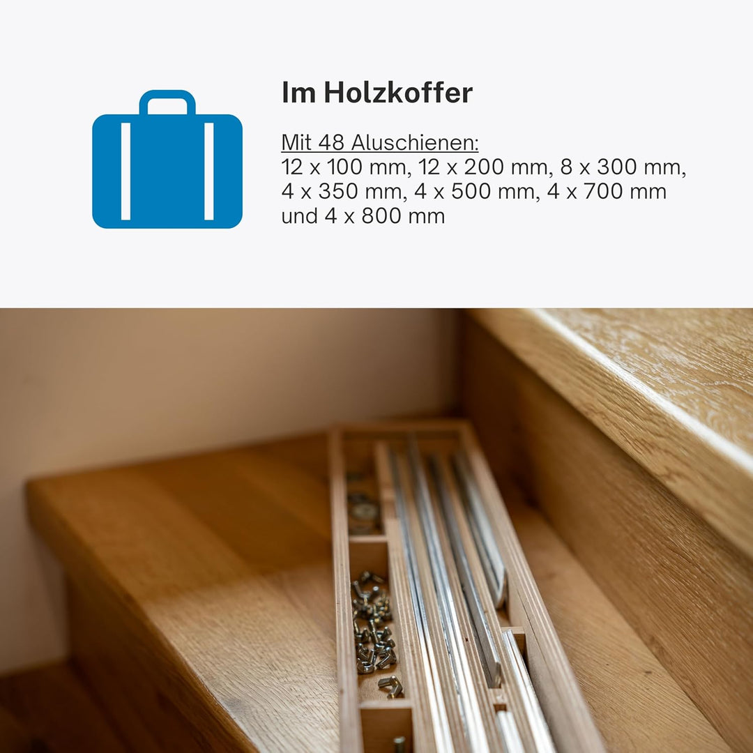 hedue Winkelschablone mit 48 Aluschienen, T512