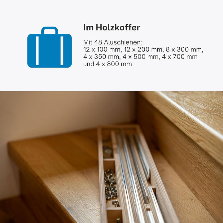 hedue Winkelschablone mit 48 Aluschienen, T512