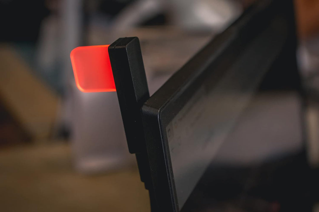 LUXAFOR Flag LED USB Busy Light Indicator - Black Flag LED Availability Indicator That Eliminates Wo