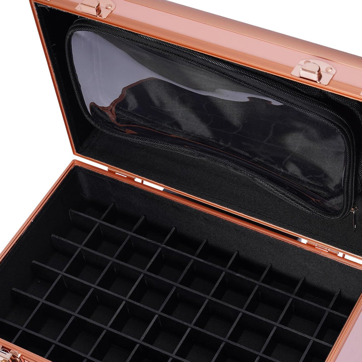 Kosmetikkoffer Trolley, Kosmetikkoffer Schminkkoffer mit 4 Rollen, Abschliessbar Friseurkoffer Rollk