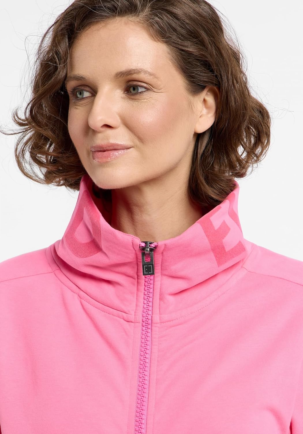 Elbsand Alvis Damen Sweatjacke mit hohem Kragen, Zip-Jacke, Reissverschluss, Regular Fit S Soda Pink
