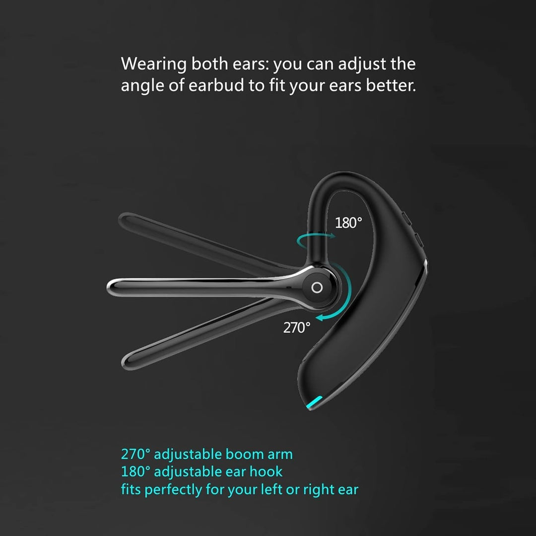 Annadue Drahtlose Einohr-Kopfhörer mit Geräuschunterdrückung Ohrbügel Bluetooth-Headset-Kopfhörer Bl