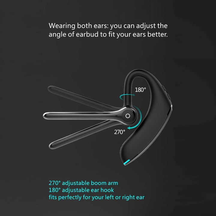 Annadue Drahtlose Einohr-Kopfhörer mit Geräuschunterdrückung Ohrbügel Bluetooth-Headset-Kopfhörer Bl