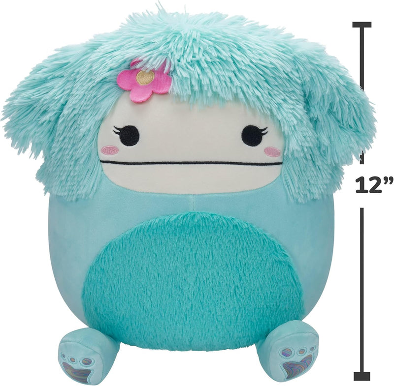 Squishmallows SQCR02404 - Joelle der türkise Bigfoot 30 cm, offizielles Kelly Toys Plüsch, superweic