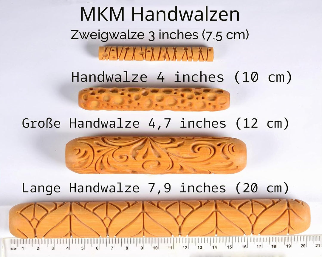 MKM Pottery Tools Grosse Handrollen aus Holz für Ton (BHR-147 Sonnenhut), BHR-147 Sonnenhut