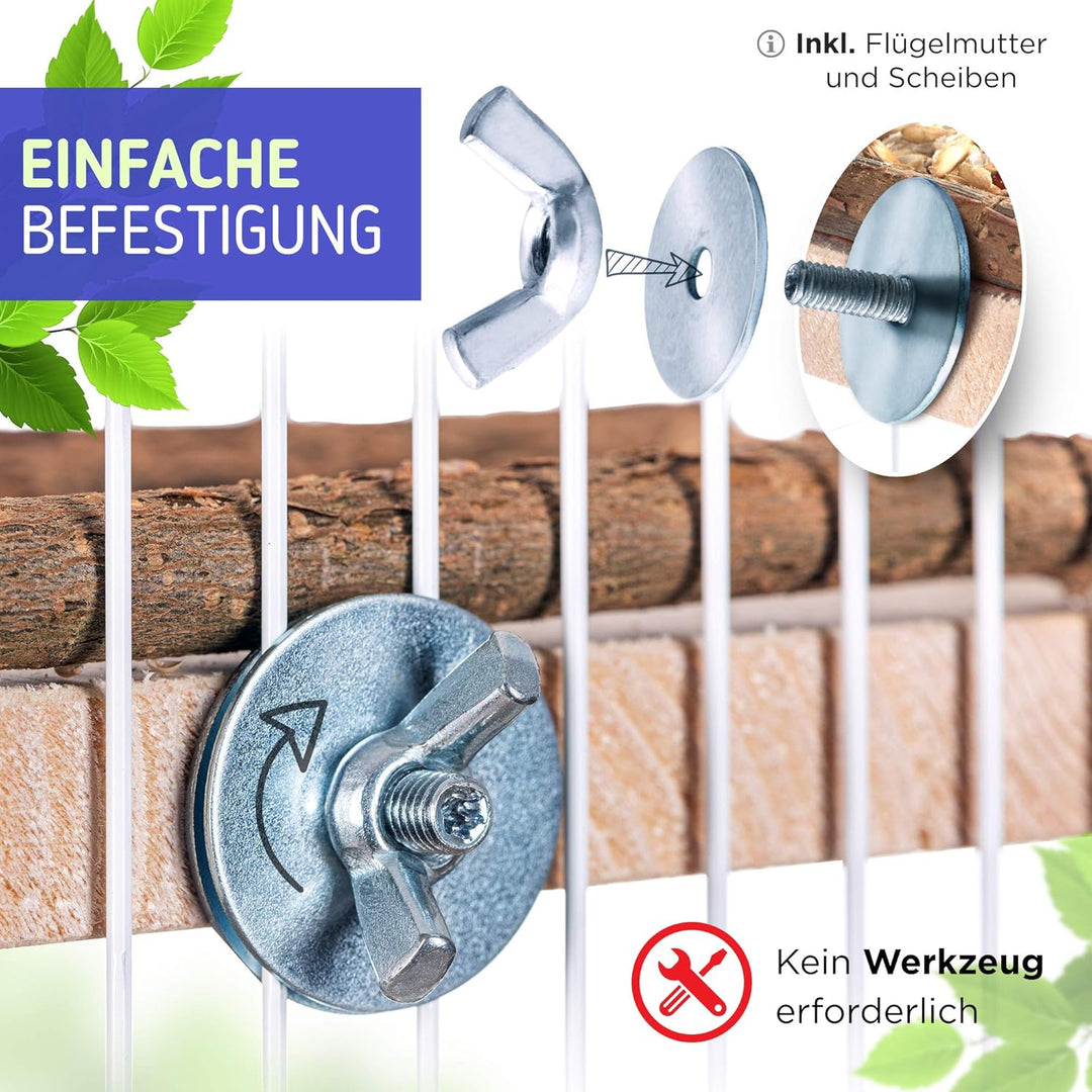 Vogelgaleria® Eck Sitzbrett 20x20cm mit Natur Holz Bordüre für Vögel wie Nymphensittich Wellensittic