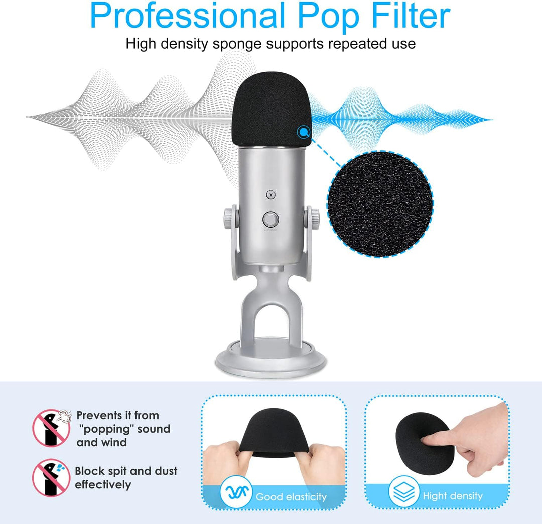 Blue Yeti Mikrofon Arm mit Popschutz - Professioneller Mikrofon Ständer Kompatibel mit Blue Yeti Mic