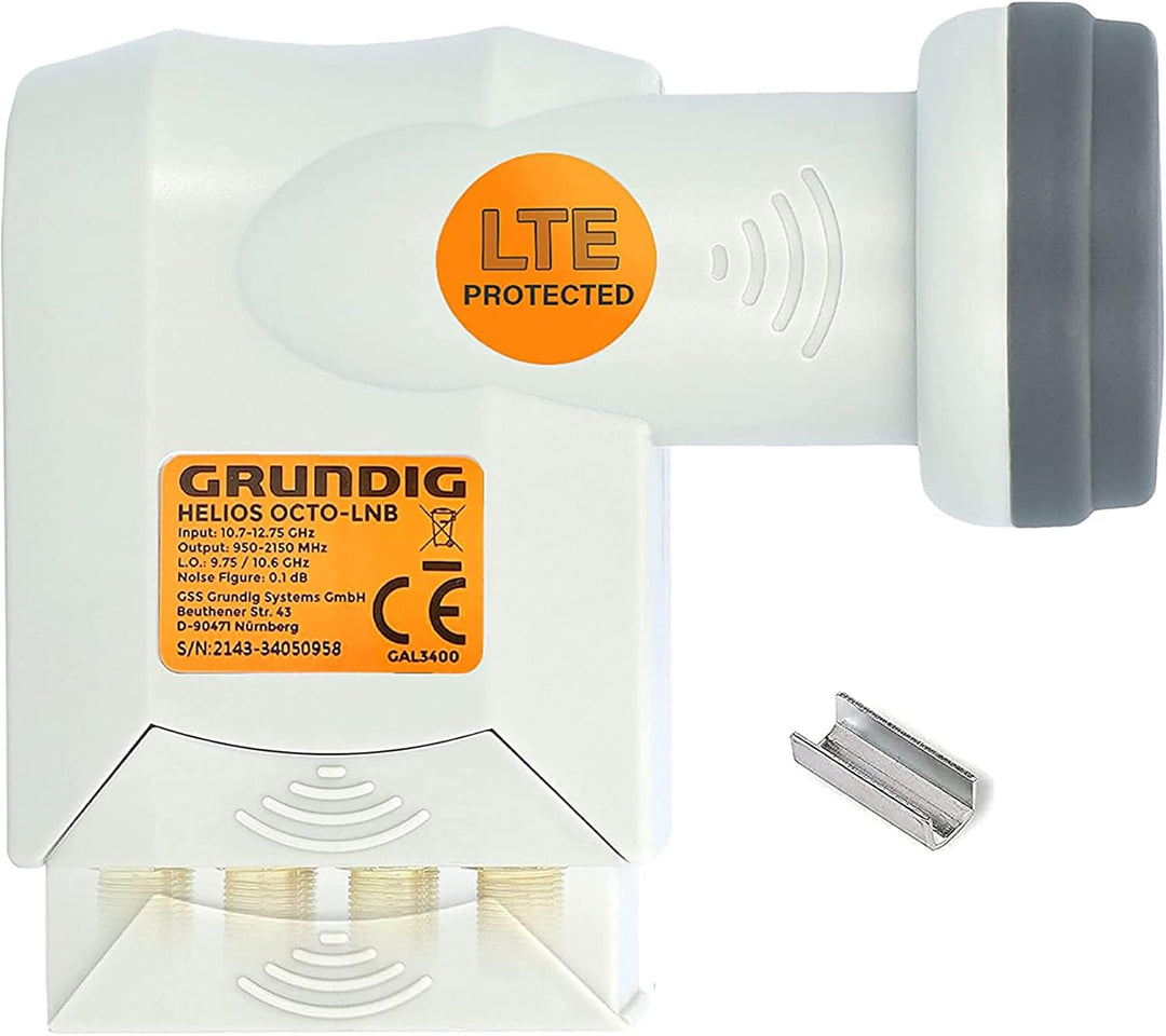 [ Test SEHR GUT, Note 1.2 *] GSS Helios Octo LNB mit LTE Abschirmung & Sun Protect UV Schutz, Digita