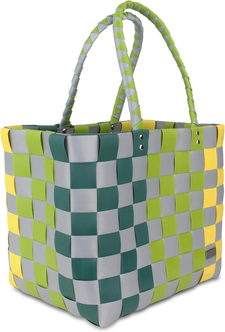 normani Einkaufstasche geflochten mit Henkeln - Tragetasche extra robust Farbe Classic/Kula Classic