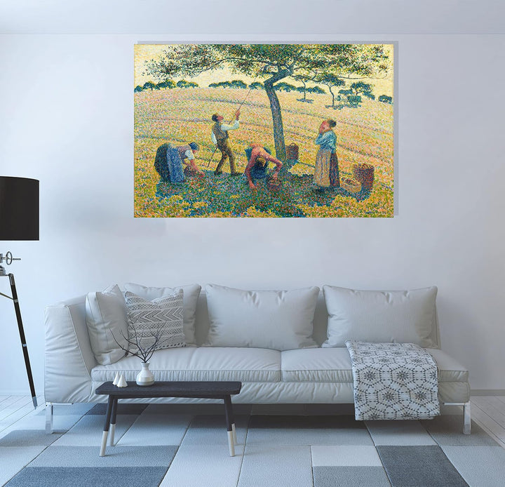 Apple Harvest von Camille Pissarro Leinwanddruck Wandkunst Bilder Hängende Kunstwerk Wohnzimmer Wint