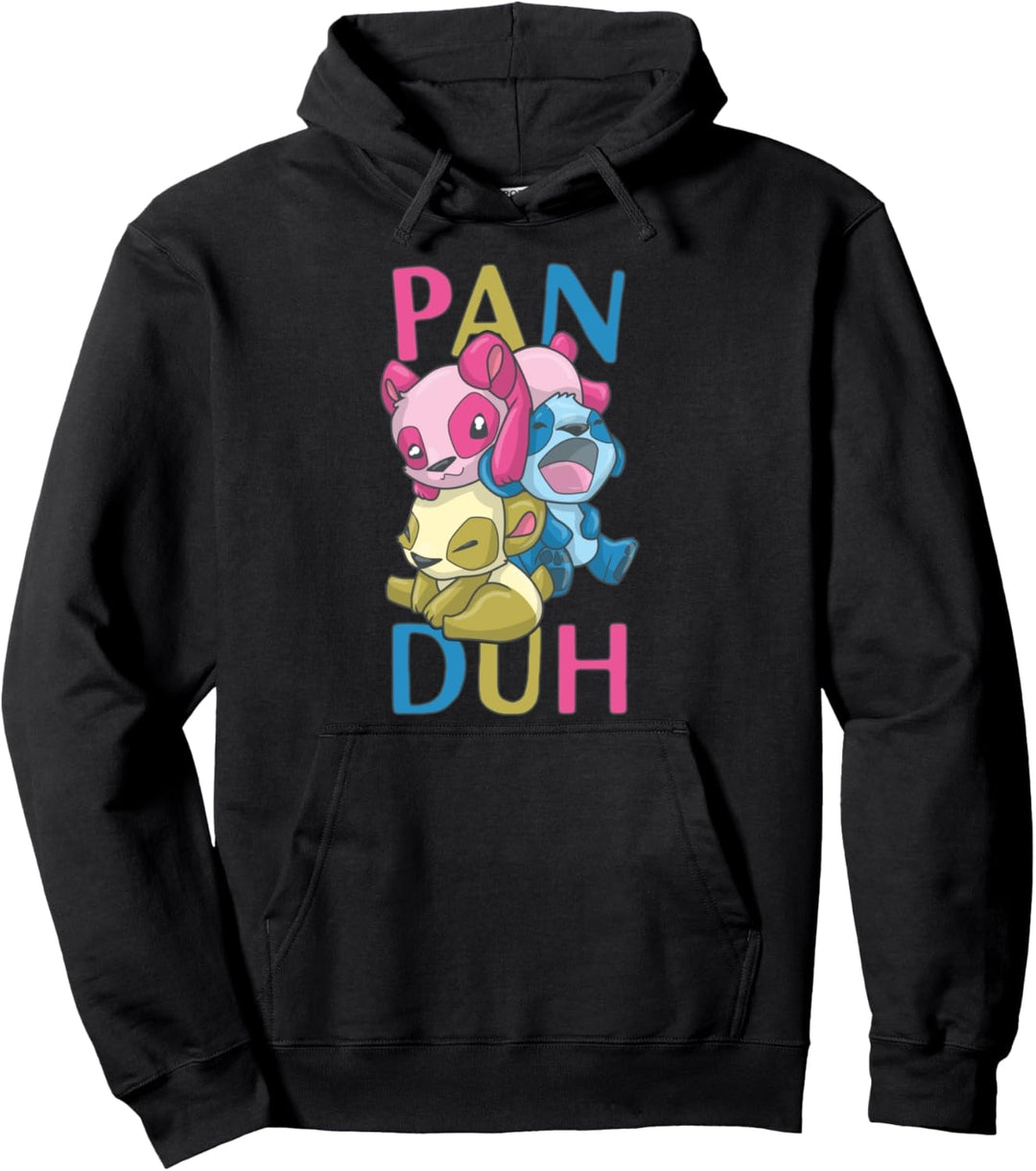 Pan Duh, Pansexual Panda Pride Rainbow LGBT Pullover Hoodie