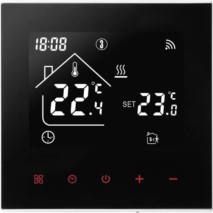 Smart WiFi Thermostat Fussbodenheizung Wasser, Tuya WiFi Heizungsthermostat LED Display Touchscreen