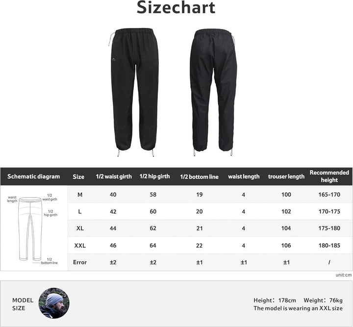 Naturehike Leichte Wasserdichte Outdoor Regenhose Für Herren Und Damen für Wandern Radfahren Camping