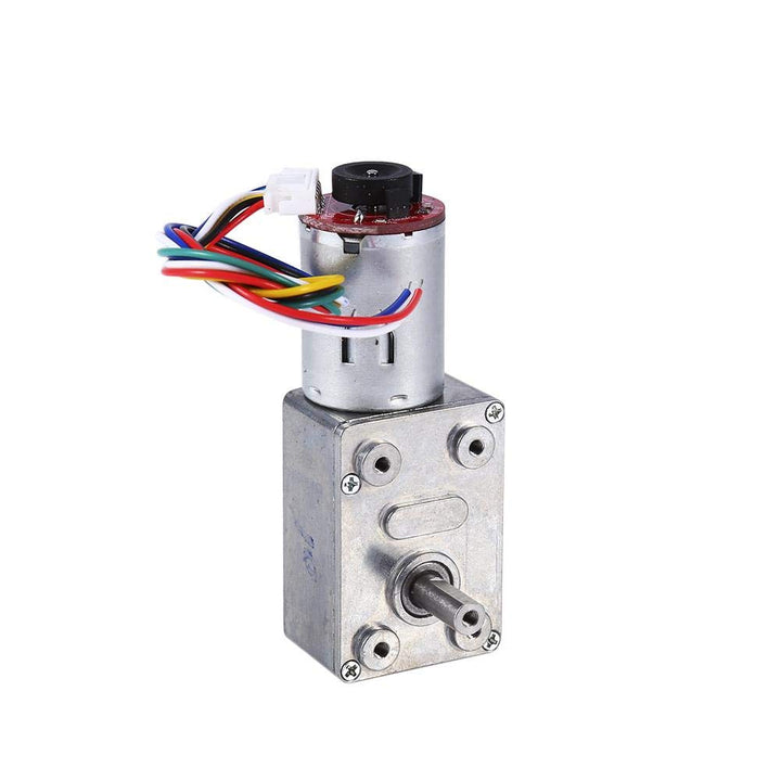 DC 12V Hochdrehmoment Turbine Schneckengetriebemotor, mit Encoder Stark Selbstverriegelung (10RPM) 1
