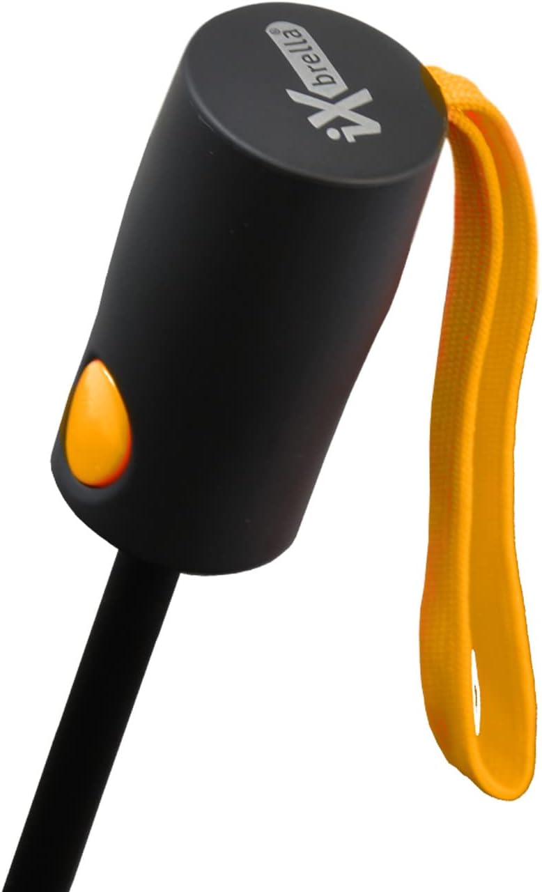iX-brella Reverse umgekehrt öffnender Fiberglas-Taschenschirm mit farbigen Speichen - neon-orange, N