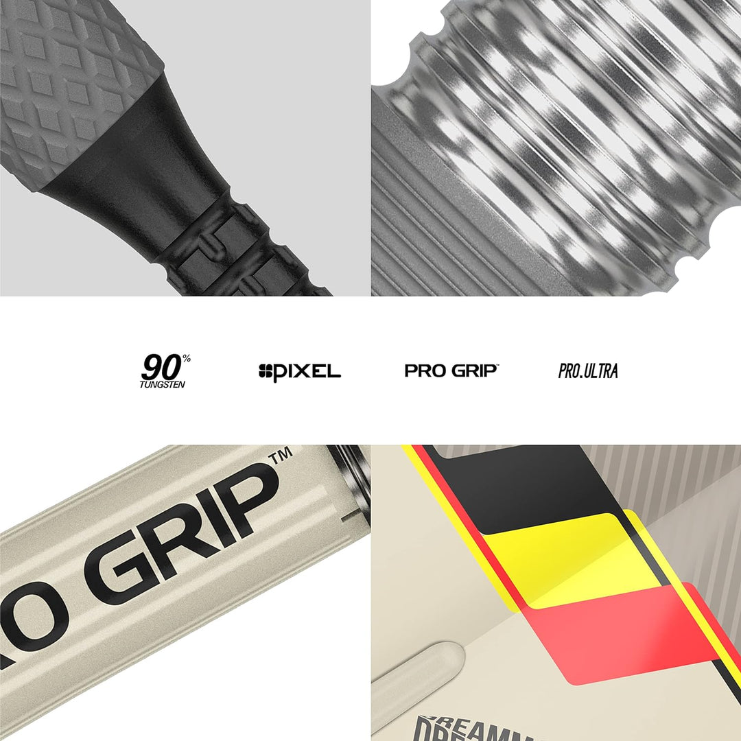 Target Darts Dimitri Van den Bergh Dream Maker G1 90% Wolfram Softdarts-Set Dartpfeile 19G Sand, Sch
