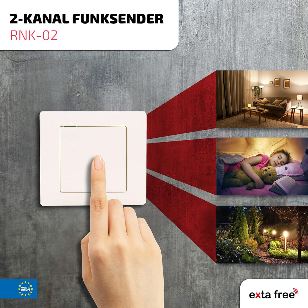 EXTA FREE RNK-02 2- Kanal- Funksender mit Taste