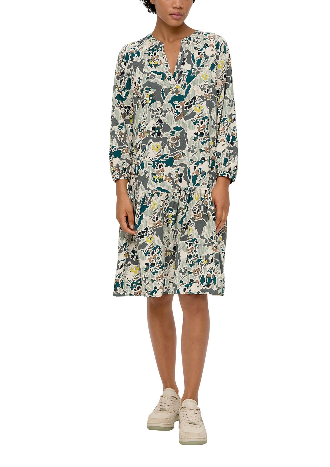 s.Oliver Damen 2138508 Kleid 34 Blue Green, 34 Blue Green
