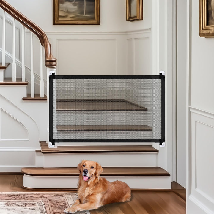 YOUNGSAY 2 STK Hunde Türschutzgitter Treppenschutzgitter, 110 x 72cm Schwarz Treppenschutzgitter Ohn