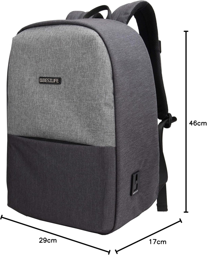 Best Life Travelsafe Murada Rucksack, 46 cm, 23 Liter, Grau