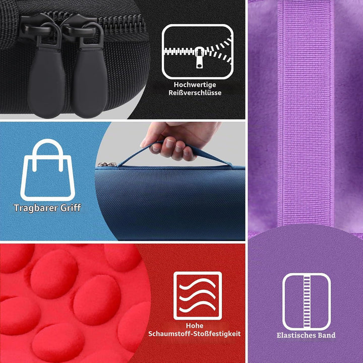 Khanka für JBL Flip 7 / Flip 6 wasserdichte tragbare Bluetooth-Lautsprecher Hartschalen-Reise-Aufbew